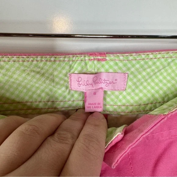 Lilly Pulitzer Pink Cotton Shorts Size 6 - Picture 3 of 4